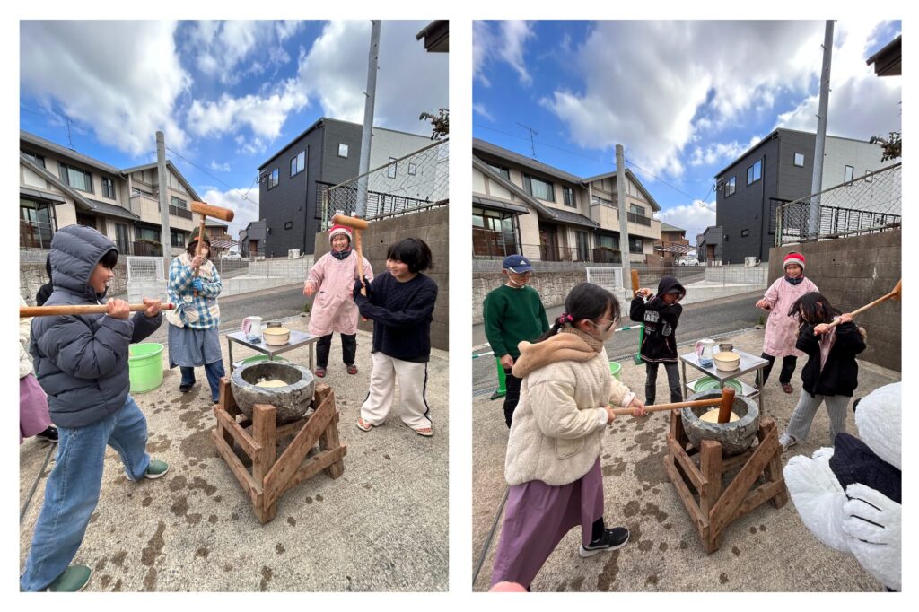 あけましておめでとうございます🎍～昨年末はお餅つきと思いっきり外あそび、大掃除でしめました！